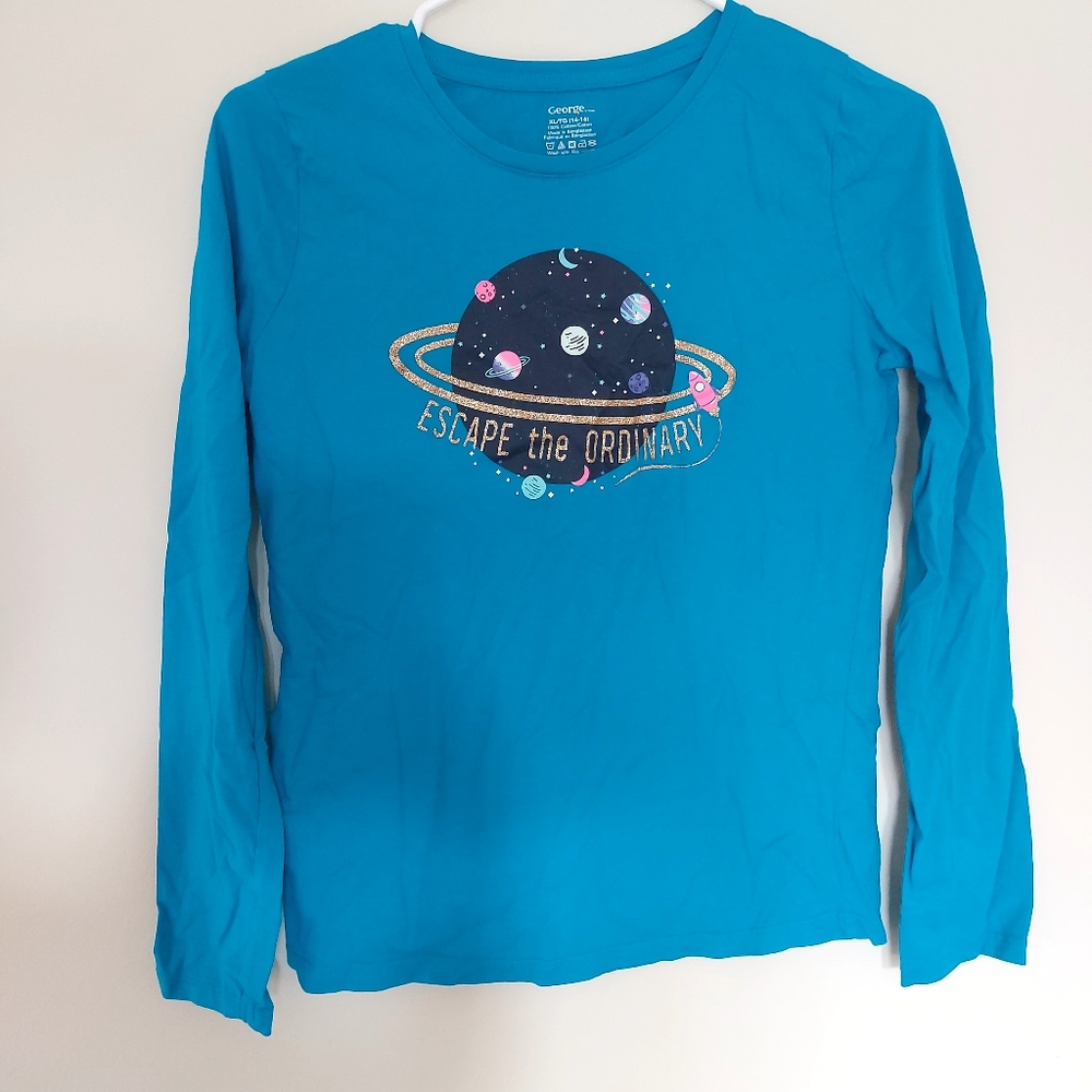 #194❣️Girls George long-sleeve top size 14-16